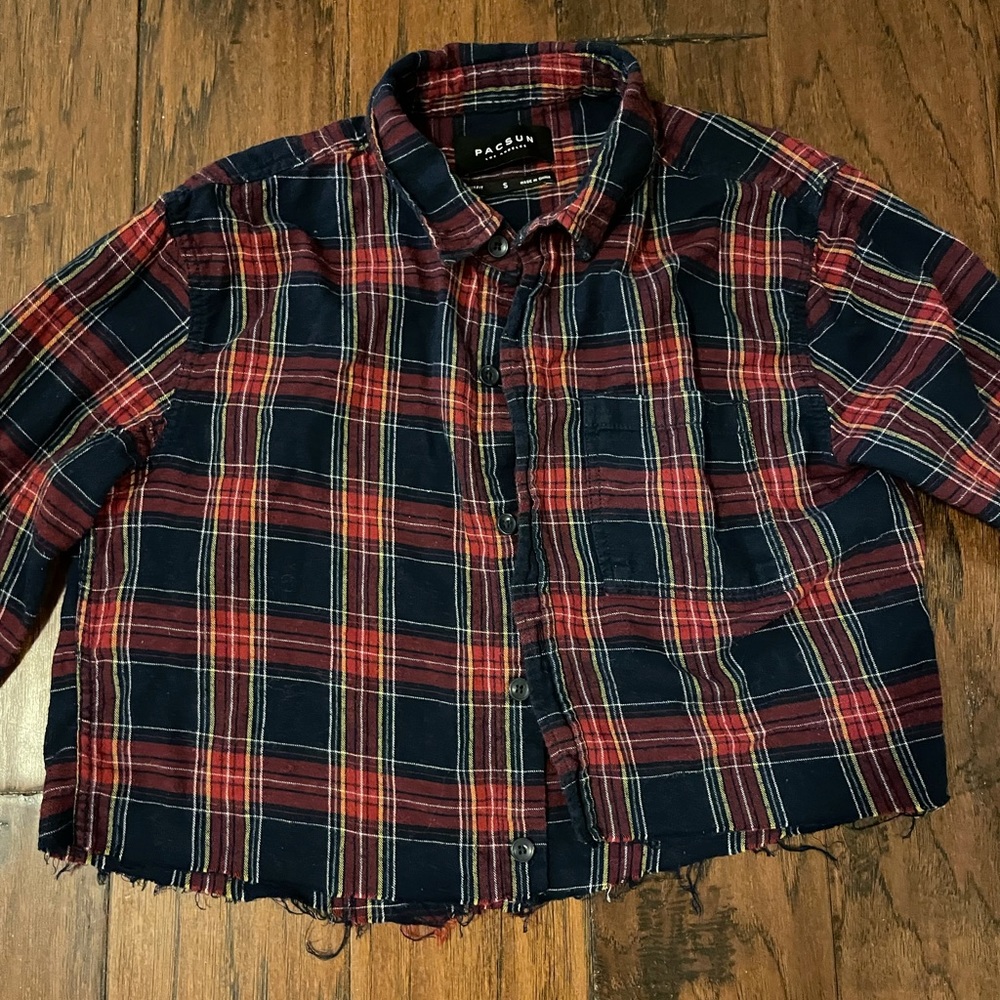 cropped pacsun flannel